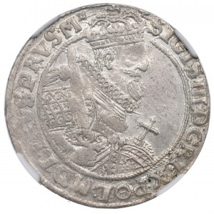 Zygmunt III Waza, Ort 1622, Bydgoszcz - odmienna szarfa NGC MS61