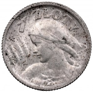 II RP, 1 złoty 1924 (róg i pochodnia), Paryż Kobieta i kłosy