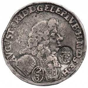 Germany, Lubeck, 2/3 thaler 1678 - countermark