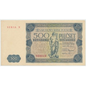 PRL, 500 złotych 1947 X