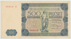 PRL, 500 zlotých 1947 X