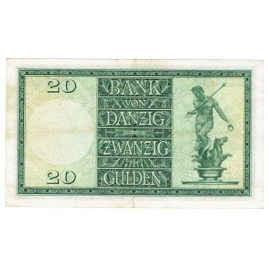 Gdaňsk , 20 guldenů 1937 - K/A