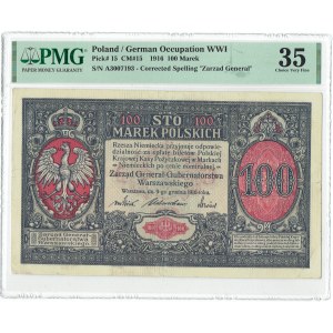 GG, 100 mkp 1916, Generale - PMG 35