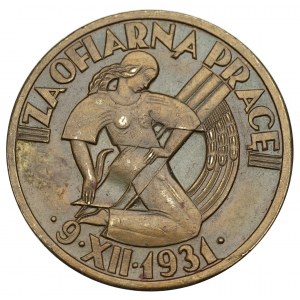 II RP, Odznaka brązowa Za ofiarną pracę 1931 - Reising