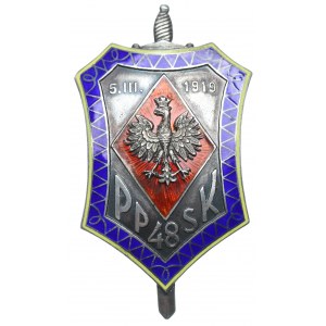 II RP, Officer's badge of the 48th Border Rifle Infantry Regiment, Stanislawow - Gontarczyk, Warsaw.