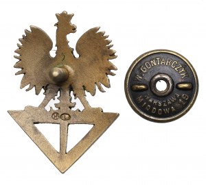 II RP, Abzeichen des Kreises der Studentensoldaten der Technischen Universität Warschau - Silber Gontarczyk
