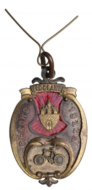 II RP, Record award token 1922 Society of Cyclists Wloclawek