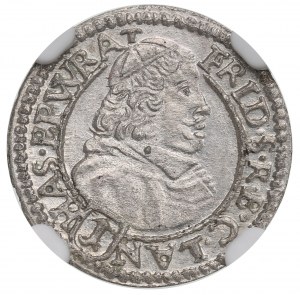 Slezsko, Nysské knížectví vratislavských biskupů, 1 krajcar 1681 - NGC MS66