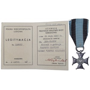 PRL, Krzyż srebrny Orderu wojennego Virtuti Militari z nadaniem - Moskwa