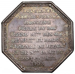 France, Jeton de l'Ordre de Notre Dame du Mont Carmel 1773