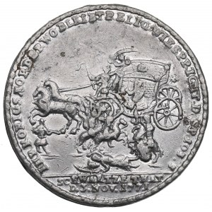 Poniatowski, médaille commémorant l'enlèvement du roi 1771. - copie galvanique, poinçon de la collection Czapski