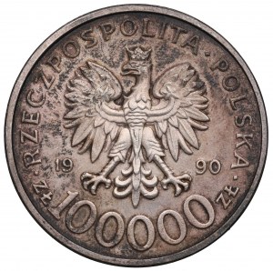 Third Republic, 100,000 zloty 1990 Solidarity Type C