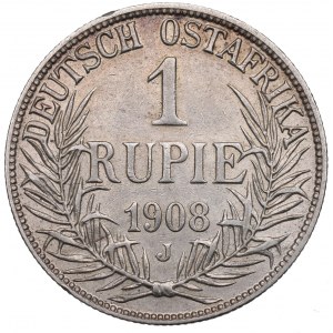 German East Africa, 1 rupee 1908 J
