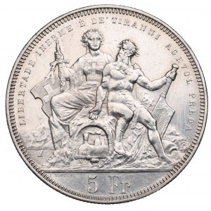 Switzerland, 5 francs 1883