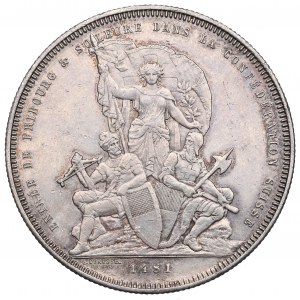 Suisse, 5 Francs 1881 - Festival de tir de Fribourg