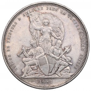 Švýcarsko, 5 franků 1881 - Fribourgská střelecká slavnost