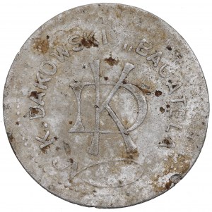 II RP, 4 zloty token Bagatela confectionery Warsaw Dakowski