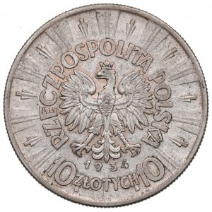 Deuxième République, 10 zlotys 1934 Piłsudski