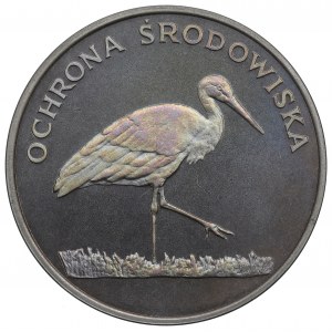 Volksrepublik Polen, 100 Zloty 1982 Umweltschutz - Storch