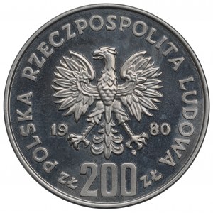 Poľská ľudová republika, 200 zlotých 1980 Kaziemierz I Odnowiciel - vzorka niklu
