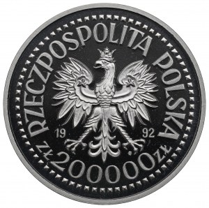 Third Republic, 200,000 zl 1992 - 500th anniversary of the discovery of America Sample Nickel