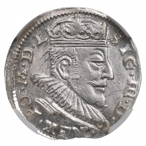 Zygmunt III Waza, Trojak 1592, Wilno - NGC MS64