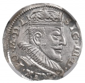 Sigismund III, 3 groschen 1592, Vilnius - NGC MS64