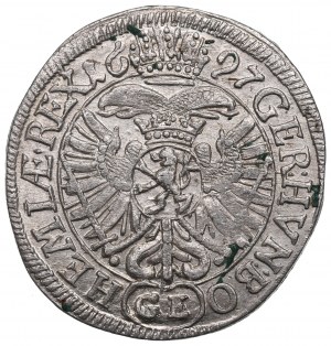 Czechy pod panowaniem Habsburgów, Leopold, 3 krajcary 1697, Praga