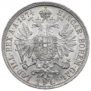 Austria-Hungary, Franz Joseph, 1 florin 1874