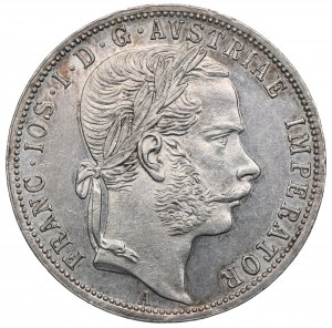 Rakúsko-Uhorsko, František Jozef, 1 florén 1867 - RARE