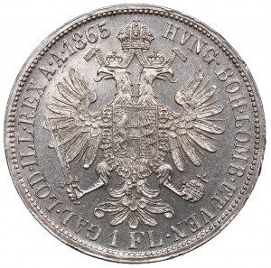 Rakousko-Uhersko, František Josef, 1 florén 1865 - RARE