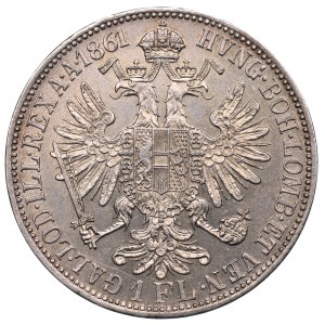 Austria-Ungheria, Francesco Giuseppe, 1 fiorino 1861 E - RARO