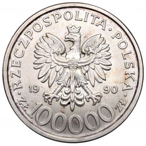 III RP, 100.000 PLN 1990 Solidarité type B