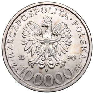III RP, 100.000 PLN 1990 Solidarité type B