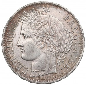 Francia, 5 franchi 1849