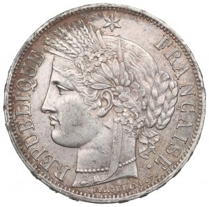 Francja, 5 franków 1849