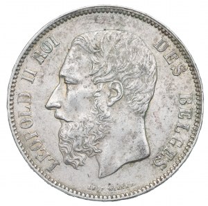 Belgia, 5 franków 1873