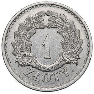 II RP, 1 zloty 1928 - senza iscrizione PRÓBA, corona di spighe