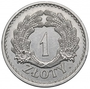 II RP, 1 złoty 1928 - bez napisu PRÓBA, wieniec z kłosów