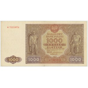 Repubblica Popolare di Polonia, 1000 zloty 1946 G