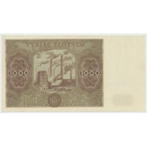 République populaire de Pologne, 1000 zloty 1947 A