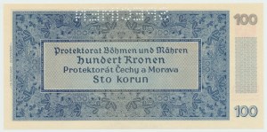 Protectorate of Bohemia and Moravia, 100 crowns 1940 - specimen