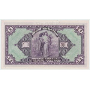 Tschechoslowakei, 5.000 Kronen 1920 Ser. B - Exemplar