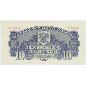 People's Republic of Poland, 10 gold 1944 , ...owym.... BC