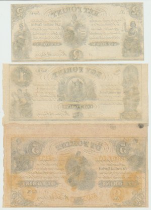 Węgry (Ministerstwo Finansów na emigracji Filadelfia), Zestaw 1-5 forint 1852