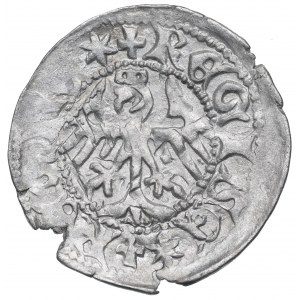 Ladislao II Jagiello, mezzo penny senza data, Cracovia - lettere AS