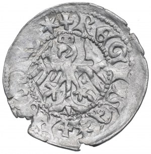 Ladislao II Jagiello, mezzo penny senza data, Cracovia - lettere AS