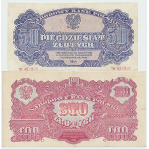 Volksrepublik Polen, 50 - 100 Zloty Satz 1944
