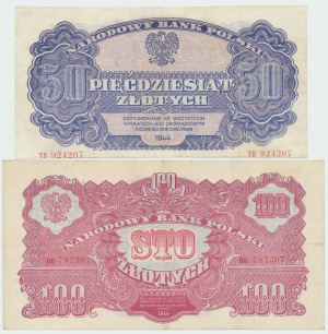 PRL, Zestaw 50 - 100 złotych 1944