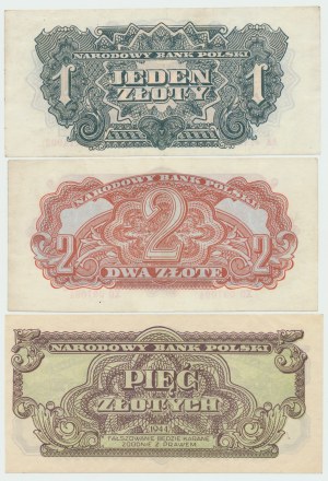 Repubblica Popolare di Polonia, Set di 1 - 5 Oro 1944